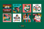 Brazil carnival. Vector collection., a Card Template by Nadia Grapes (Thumbnail 5 of 6)