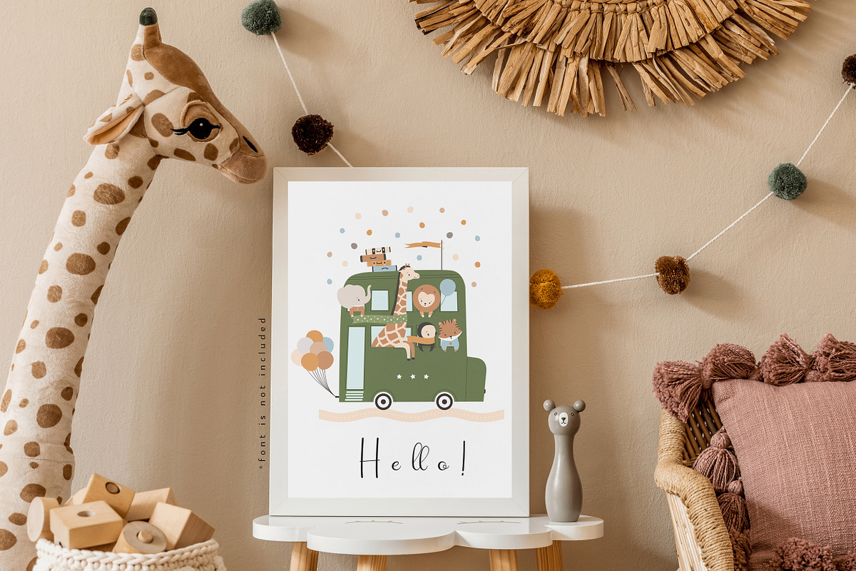 LITTLE TRAVELERS vector set, an Animal Illustration by erasovas (Photo 6 of 19)