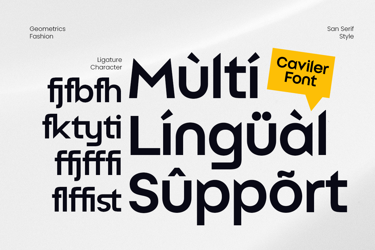 Caviler - Geometric Sans Serif Font, a Sans Serif Font by TokoPress (Photo 12 of 12)