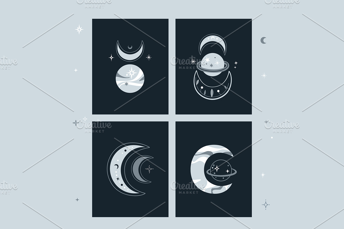 Night dreamers digital bundle., a Decorative Illustration by Unicornspedia (Photo 5 of 5)