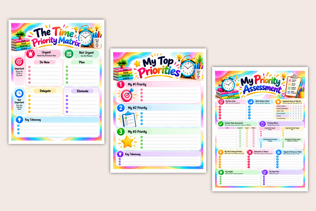 Time Awareness Workbook, a Stationery Template by Designmela01 (Photo 4 of 4)