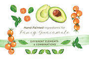 Hand Painted Guacamole Ingredients, a Food Illustration by Miriam Figueras (Thumbnail 1 of 4)