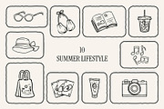Tropical Doodle - Hand-Drawn Set, a Seasonal Illustration by Invisual Studio (Thumbnail 7 of 13)