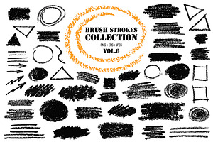 Brush Strokes Bundle: PNG Vector