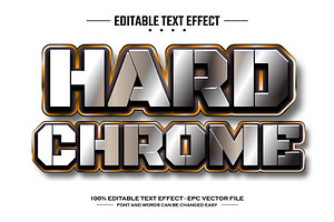 Hard chrome 3D editable text effect, a Layer Style Add-On by nicemorning