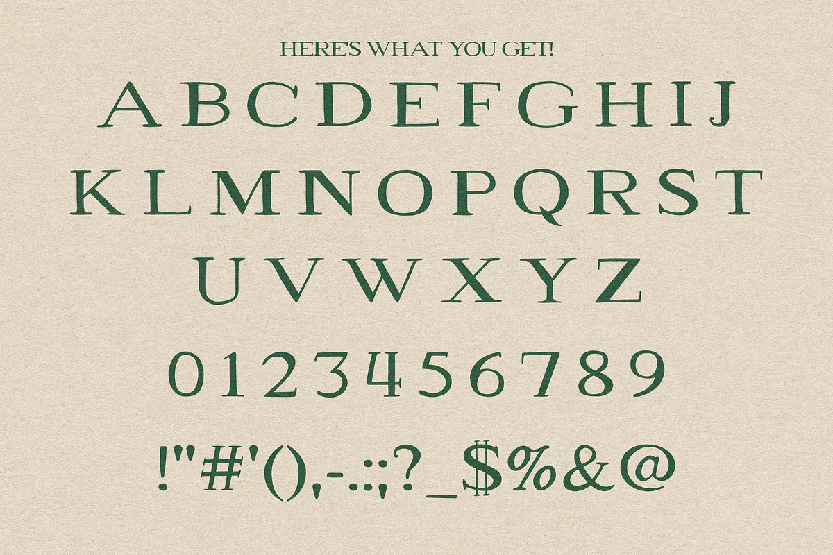 Millionaire, a Serif Font by Eric Pond Designs (Photo 3 of 4)