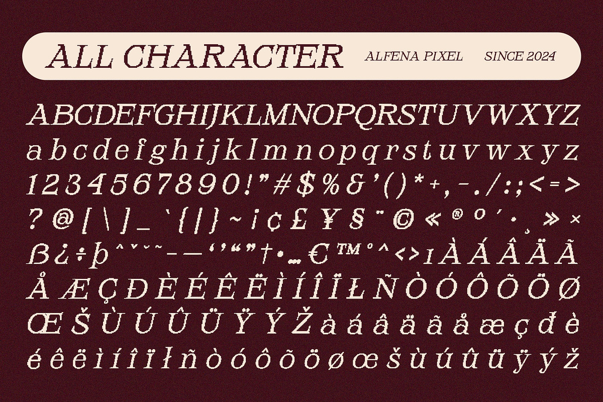 Alfena Pixel, a Serif Font by Craft Supply Co. (Photo 8 of 8)