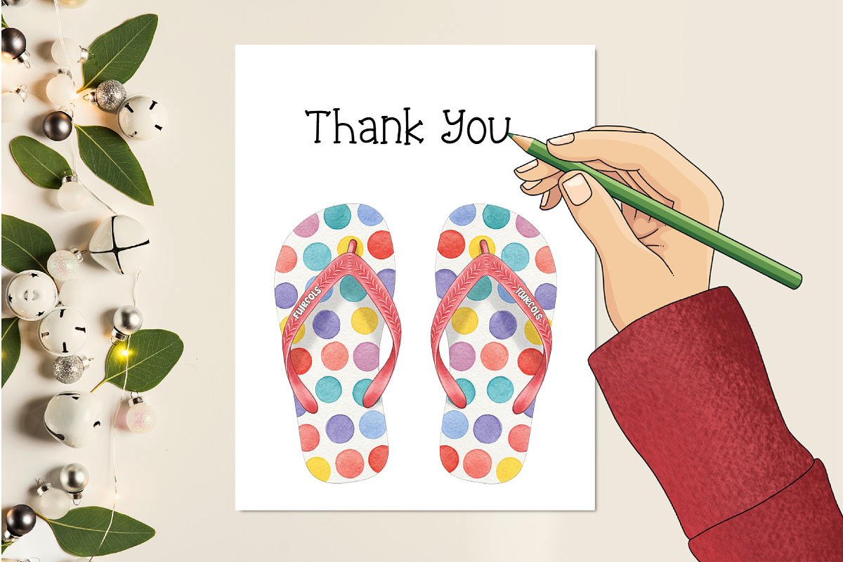 Summer Flip Flop Sublimation Clipart, an Illustration by Creative Art (Photo 6 of 8)