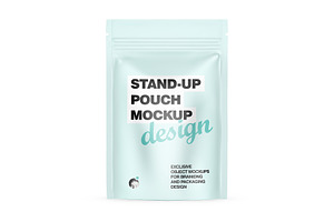 Matte Stand-Up Pouch Mockup