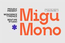 Migu Mono - Monospace Display Font