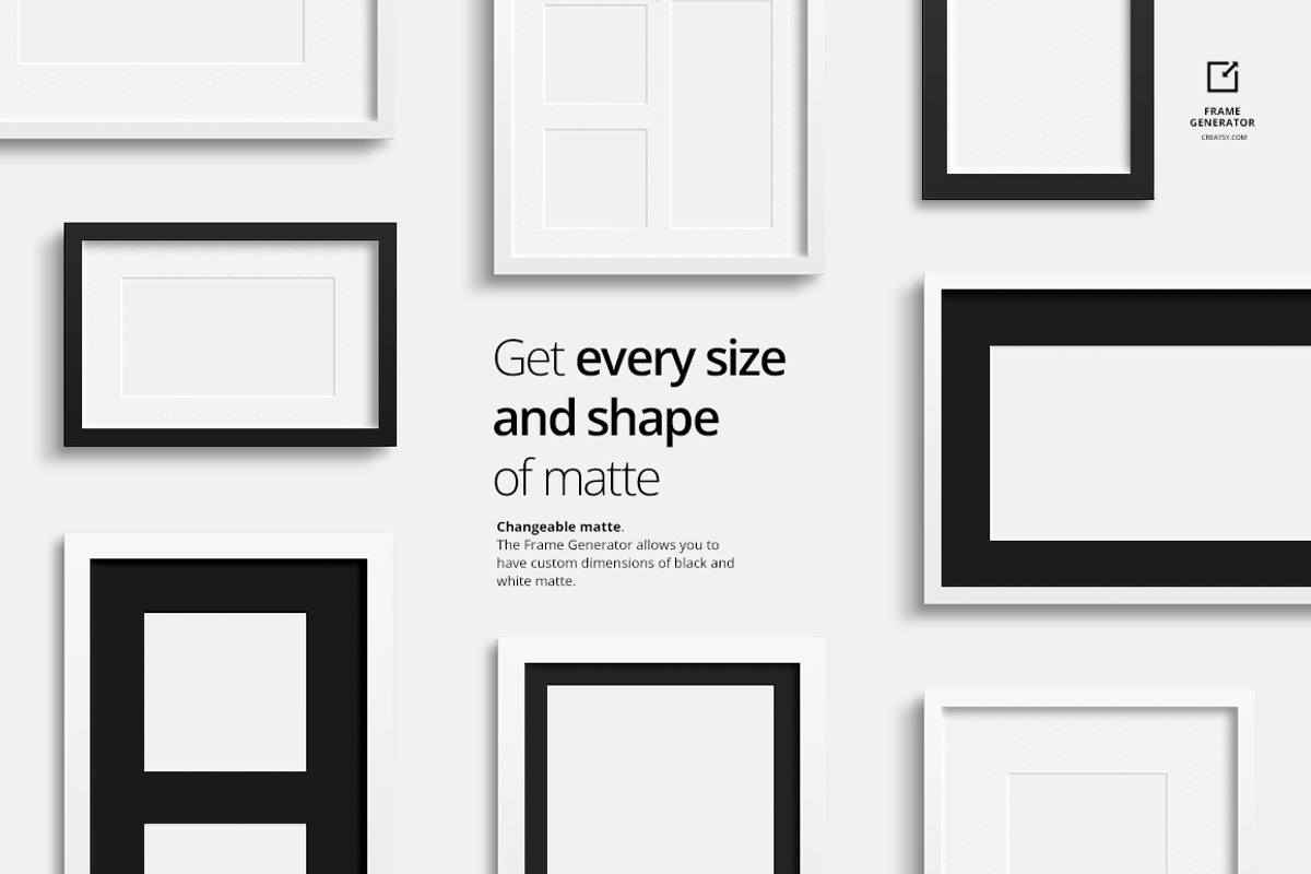 Frame Generator Mockup Set, a Print Template by Creatsy (Photo 4 of 15)