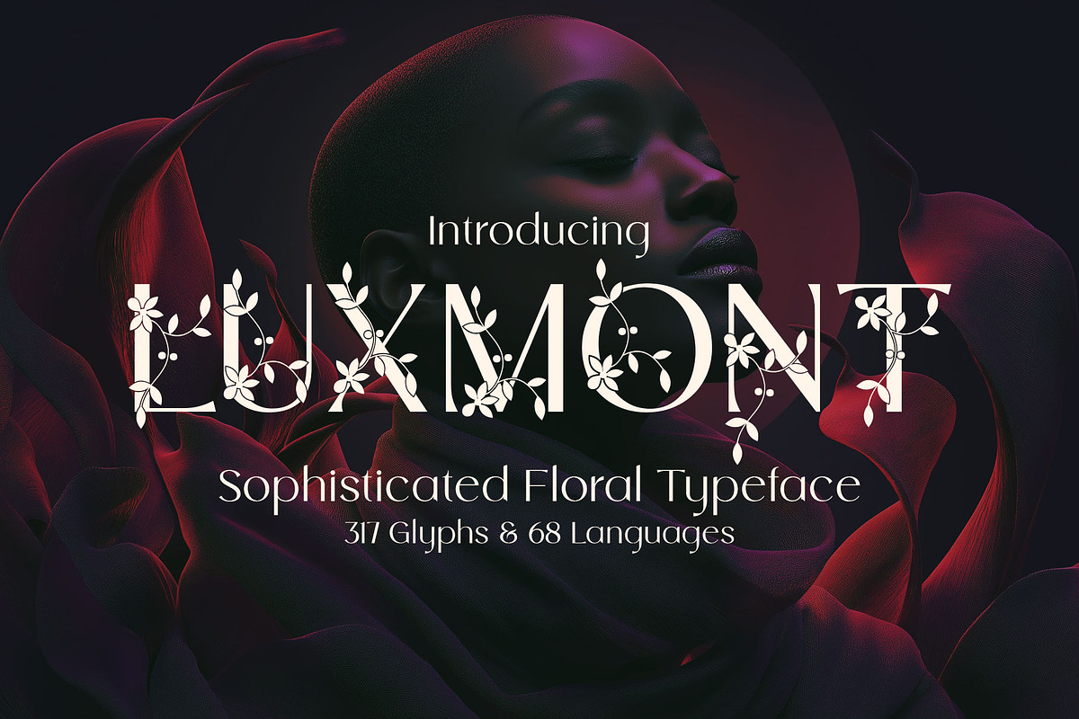 Luxmont - Elegant Floral Typeface, a Serif Font by HipFonts (Photo 1 of 10)