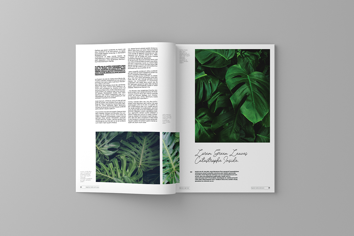 Garden And Leaves Magazine Template, a Magazine Template by spidergraph (Photo 13 of 16)