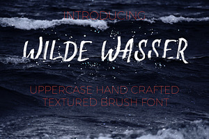 Wilde Wasser - Textured Brush Font