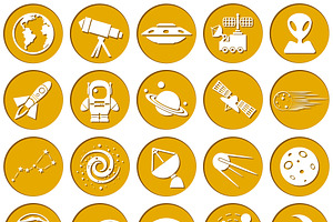 Vector Cosmos Icons - Universe