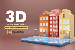 3D Models Of Holland Style Houses.