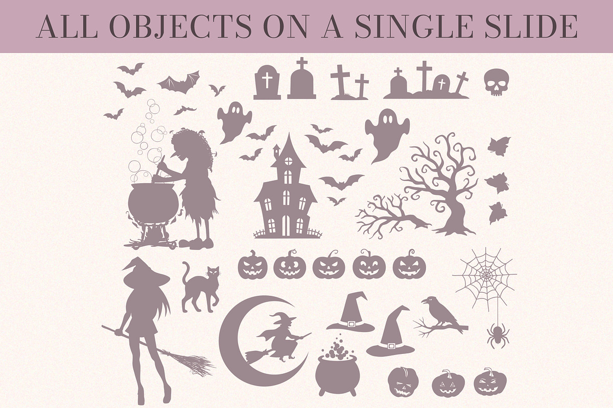 Big Halloween Silhouette Vector Set, an Object Graphic by Elena Naumchenkova (Photo 2 of 3)