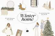 Winter home, a Decorative Illustration by divanovskaya_nv (Thumbnail 1 of 12)