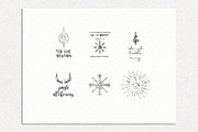 Vintage Christmas Card Badges Pack, a Templates & Theme by Aloha Philly (Thumbnail 5 of 6)