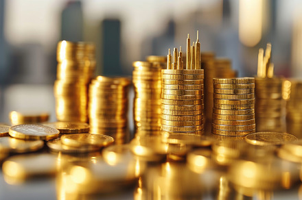 A stack of gold coins neatly arrange, a Photo by Iftikhar Alam