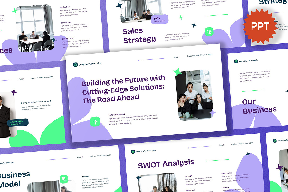 White Tech Company Powerpoint, a Presentation Template by Aiyari Graphic (Photo 1 of 5)
