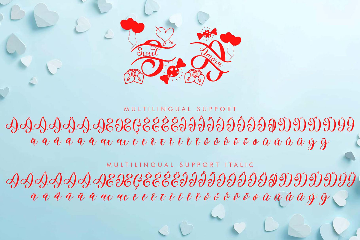 Sweet Amora Monogram, a Handwritten Font by Yoga Letter (Photo 8 of 8)