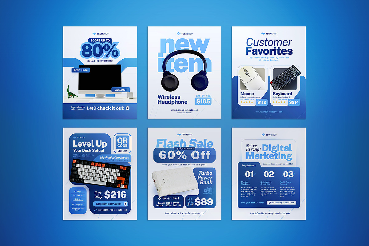 Electronic Social Media Pack, a Flyer Template by The Good Store (Photo 3 of 4)