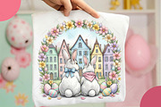 Retro Easter Bunny PNG, Bunny PNG, an Illustration by OK Design (Thumbnail 1 of 6)