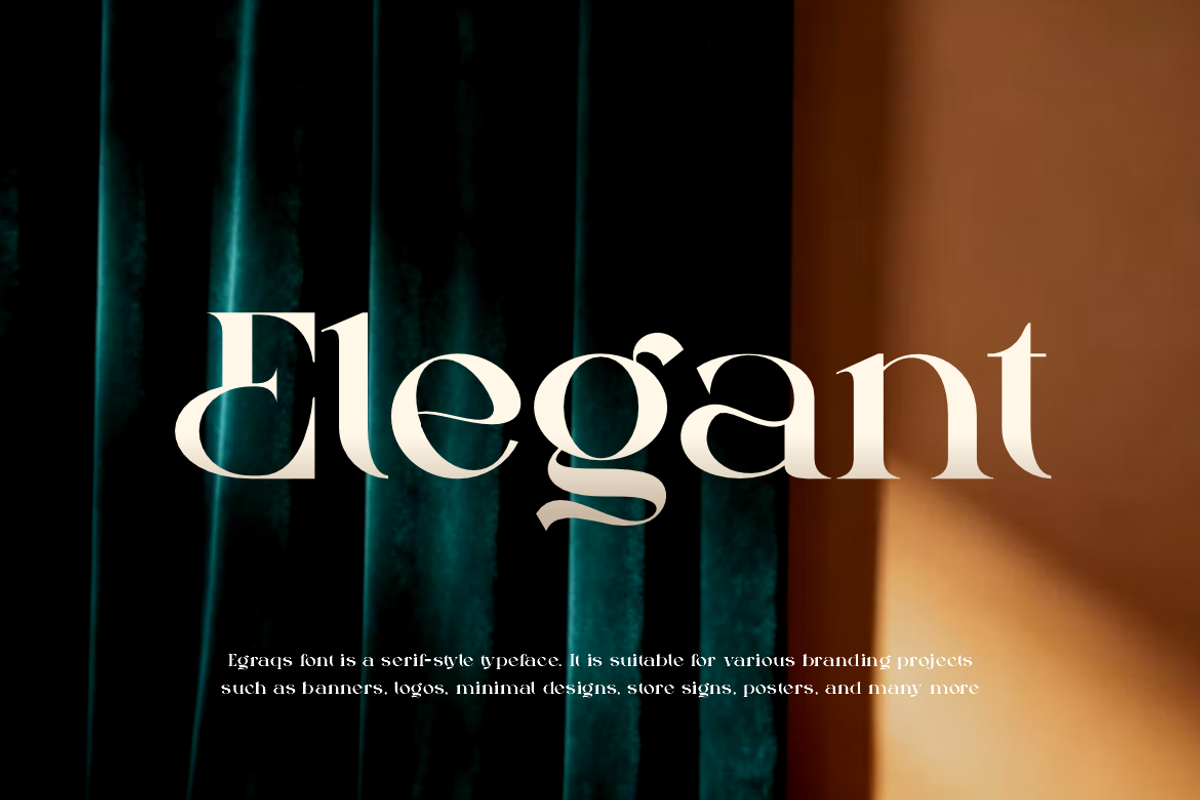 Egraqs - Luxury Serif Font, a Serif Font by QR Design Studio (Photo 4 of 15)