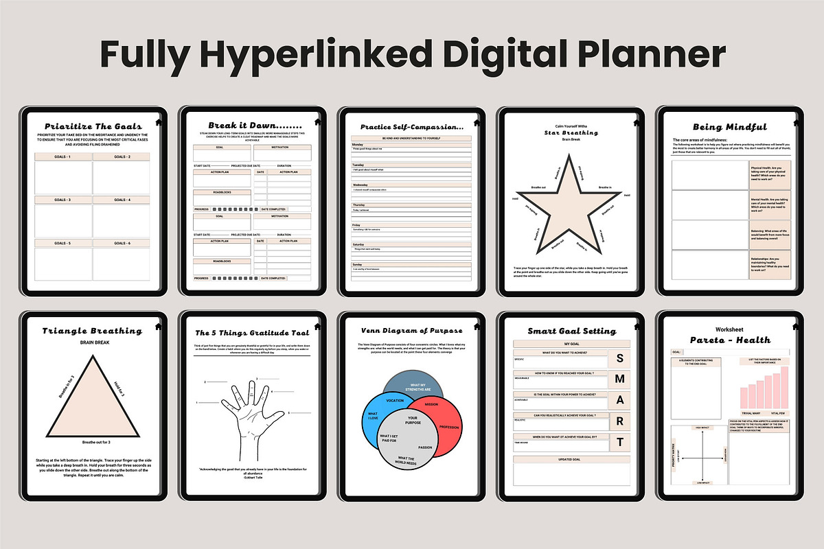 Digital 2024 Mental Burnout Workbook, a Presentation Template by Designmela01 (Photo 3 of 12)