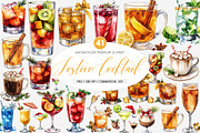 Christmas Festive Cocktail Clipart, an Illustration by SinaCreation (Thumbnail 1 of 5)