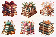 Autumn Bow Book Stack Clipart, an Illustration by CreationArt (Thumbnail 2 of 5)