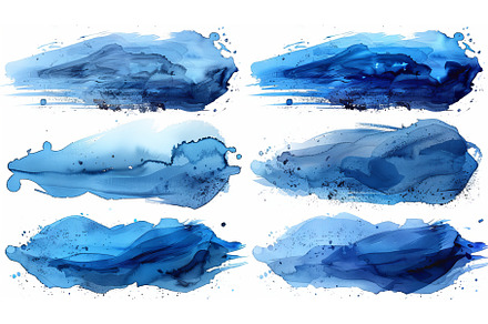 An abstract painting in blue ink on, a Background Photo by ZinetroN