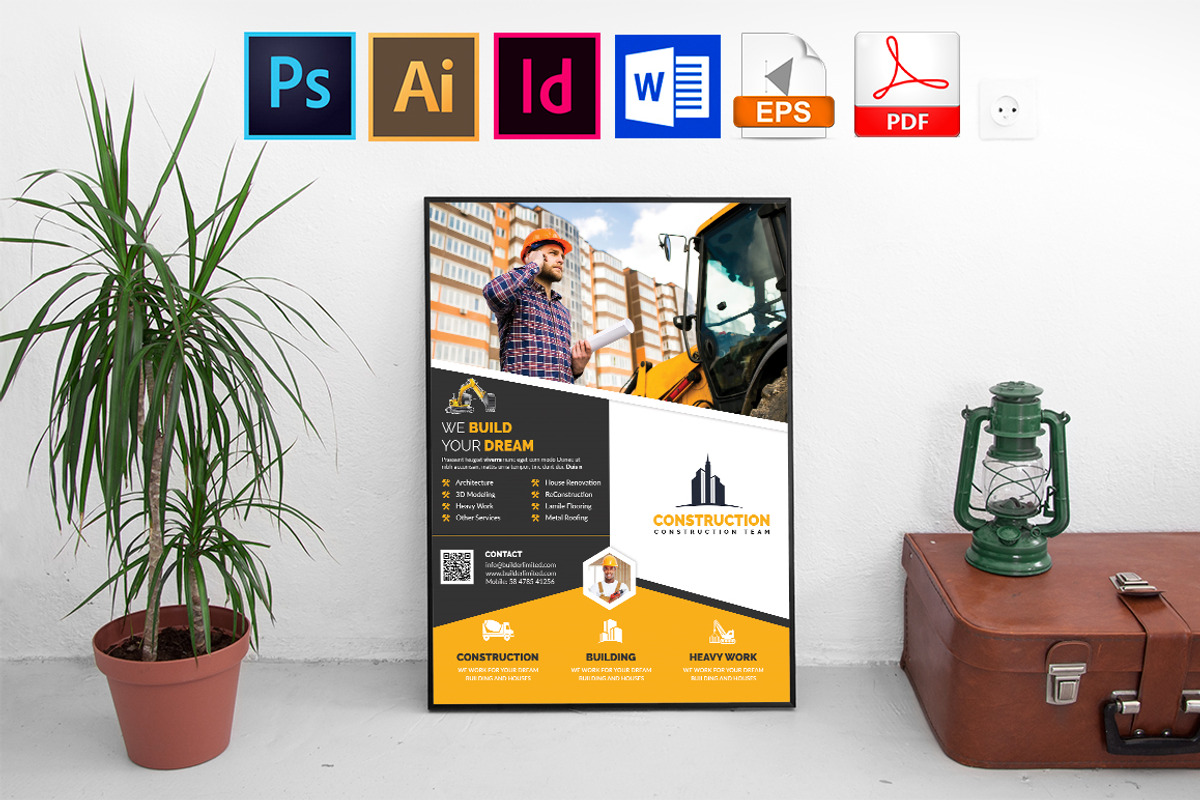 10 Construction Poster Bundle, a Flyer Template by Imagine Design Studio (Photo 10 of 12)