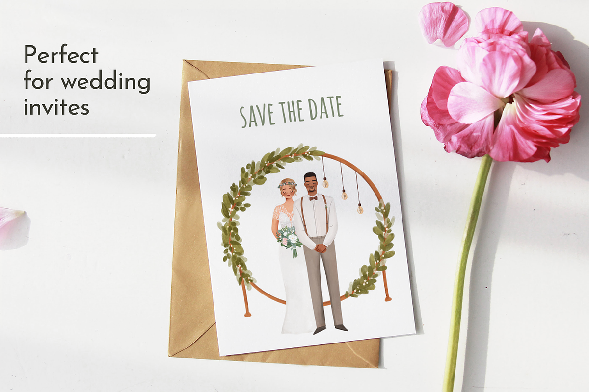 Save the Date Clipart. Scene creator, an Illustration by Heartwarming Art (Photo 2 of 13)