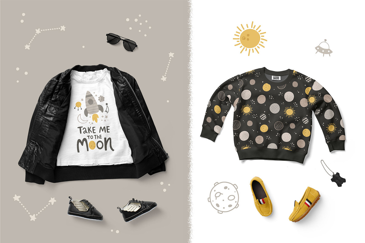 Space Journey Kids clipart set, an Illustration by Leysan Shayak (Photo 2 of 10)