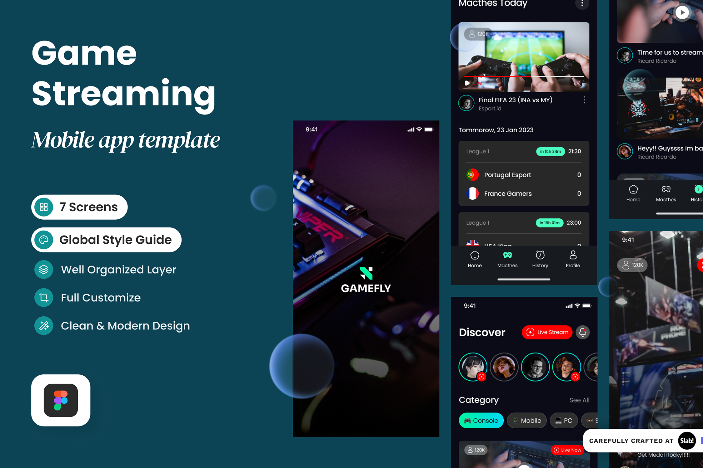 Gamefly - Game Streaming Mobile, an App Template by SLAB! Design