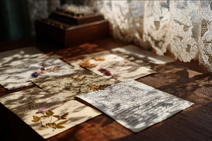 Delicate handwritten letters, a Background Photo by MistyDay