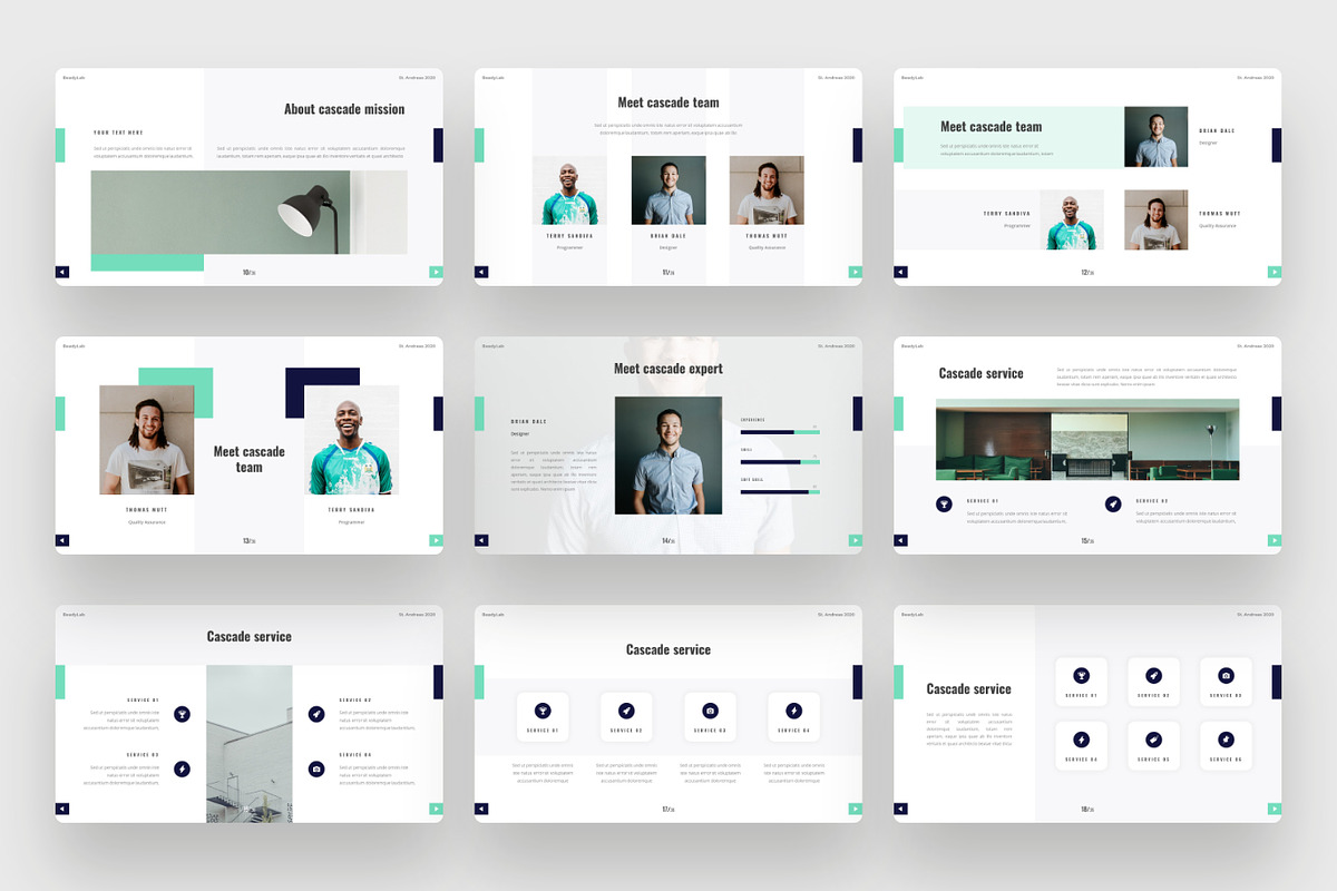 Cascade - Business PowerPoint, a Presentation Template by BeadyLab (Photo 3 of 6)