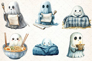 Cute Japanese Ghost Clipart, an Illustration by DreamCafeArt (Thumbnail 2 of 7)