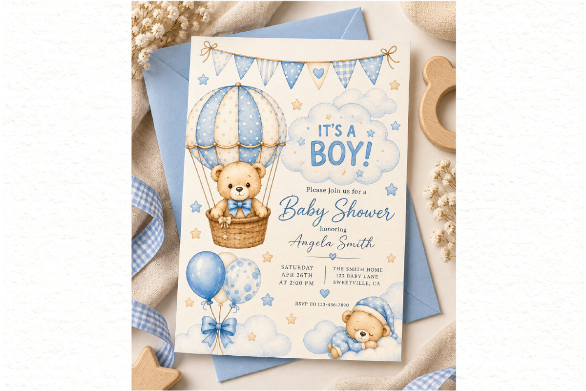 Baby Shower Boy Clipart, an Animal Illustration by Villa 11 Estudio (Photo 9 of 11)