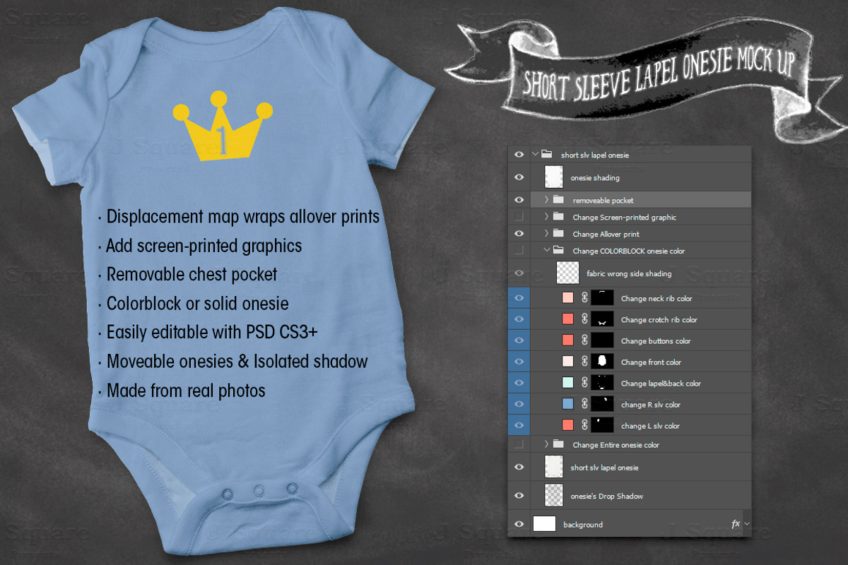 Baby Bodysuit Mock Up Tester, an Apparel Mockup by JSquarePresents (Photo 1 of 5)