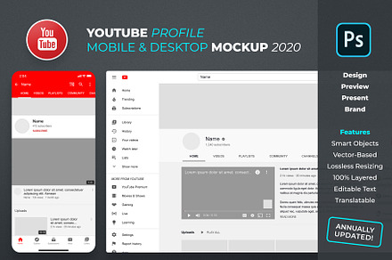 Youtube Profile Mockup