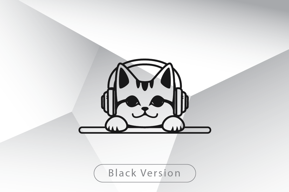 Funky Cute Cat Logo Template, a Branding & Logo Template by Heavtryq Design (Photo 3 of 4)