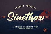Sinethar - Bold Script, a Script Font by HanzelSpace Studio (Thumbnail 1 of 5)