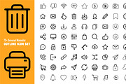 Outline Icon Set for Web and Mobile, an Outline Icon by hkmonir (Thumbnail 2 of 3)