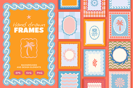 Hand drawn frames, design elements, a Graphic by venimo