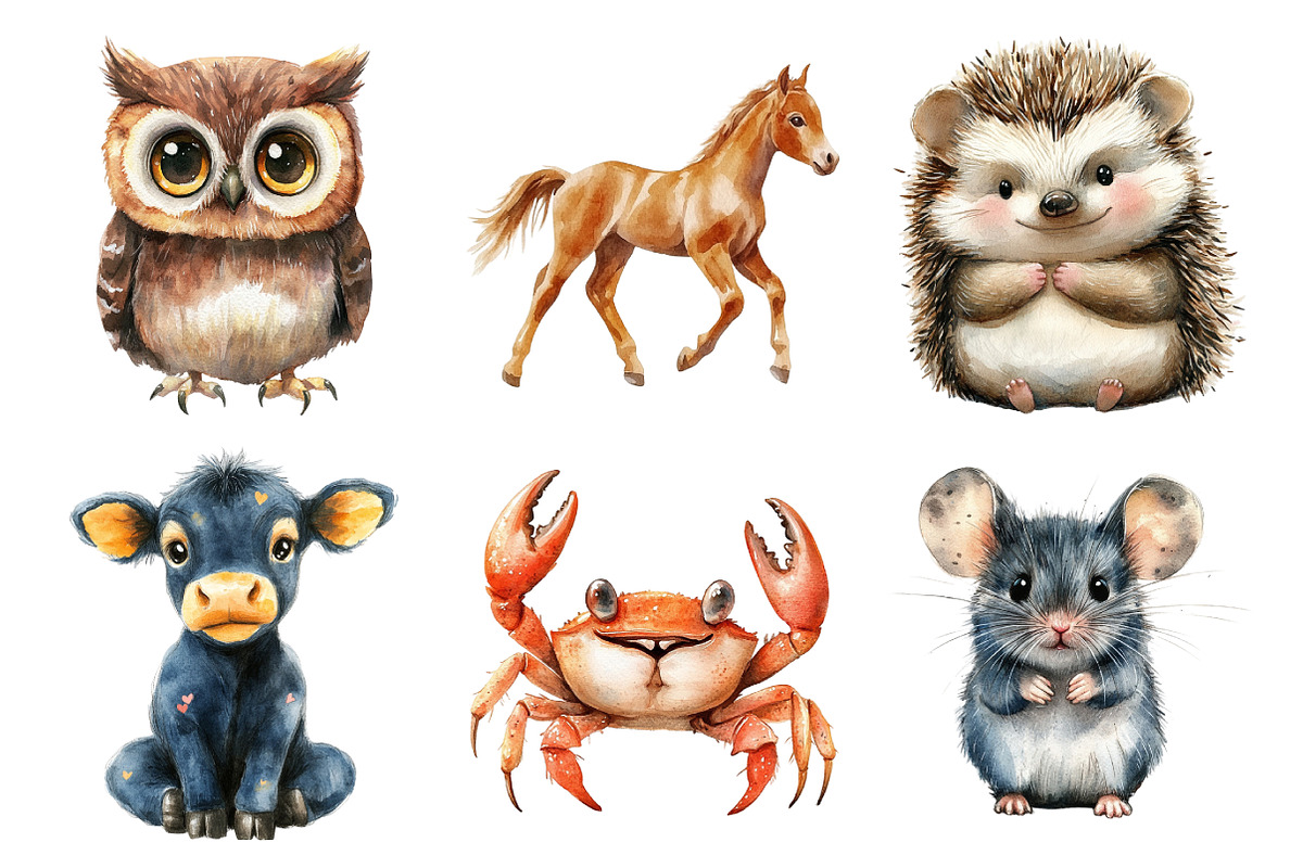 Nursery Animals Clipart, an Illustration by Daily.Designs (Photo 3 of 5)