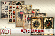 Witch Grimoire junk journal Pages, an Illustration by CraftArtStory (Thumbnail 3 of 7)