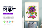 Cartoon carnivorous plant. Tshirt, an Animal Illustration by KENO Mascots (Thumbnail 4 of 7)